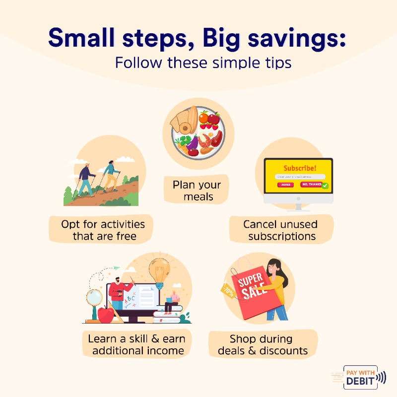 Ready to take charge of your finances?

Check out these small but mighty savings tips to keep your 2023 savings goals in check!

#PayWithDebit #TapCheckGo 💳