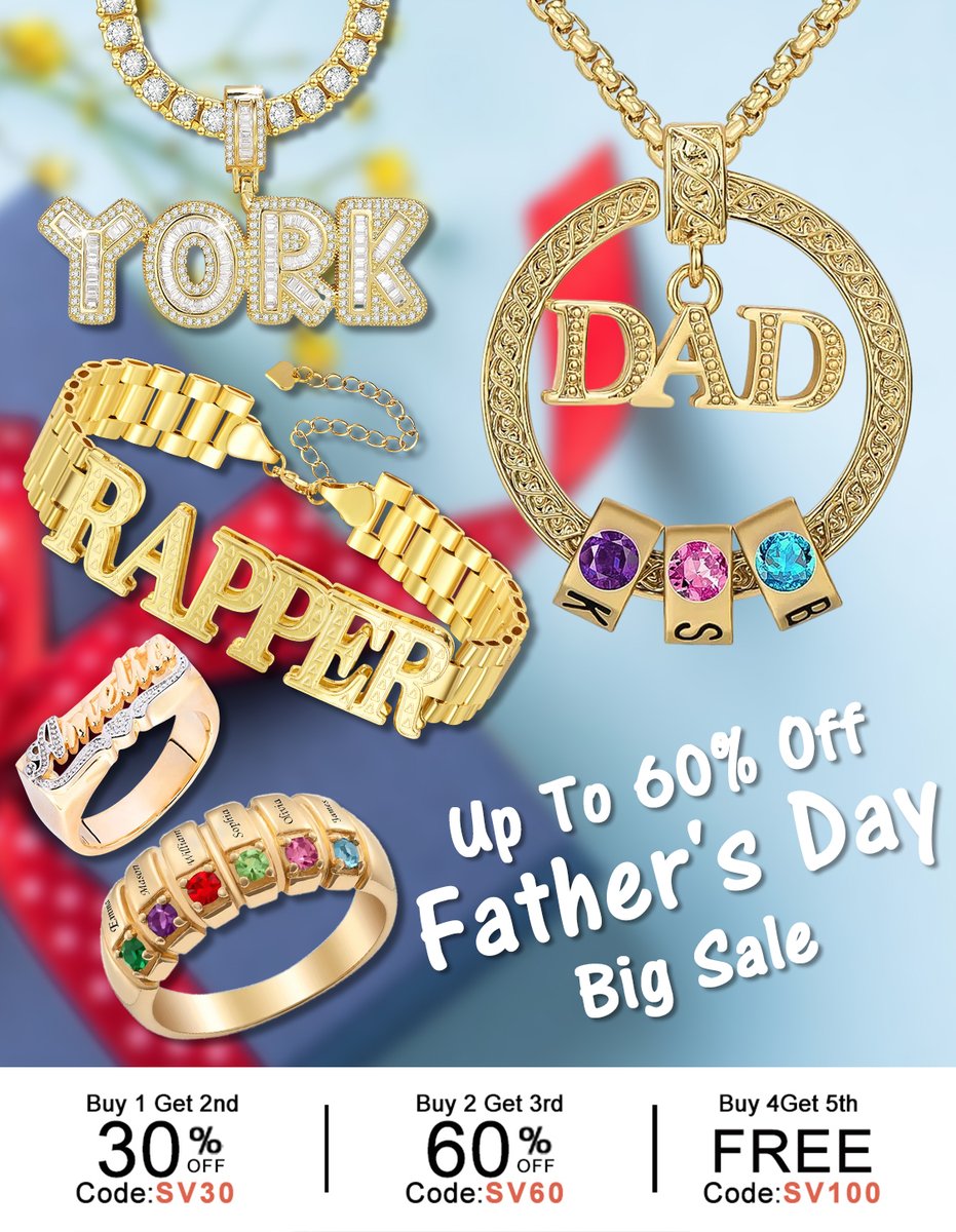 silviaxjewelry's tweet image. #FathersDay2023 is approaching🤩🤩 
Have you shopped for #daddy  yet?🎁✨ Try our #PersonalizedName #jewelry and save 30% when you spend over $100, don&apos;t forget to use code 🔥LOVE30🔥 at checkout‼️
Tap to shop👉 silviax.com/collections/tw…

#fathersdaygiftideas #Discounts #Coupon