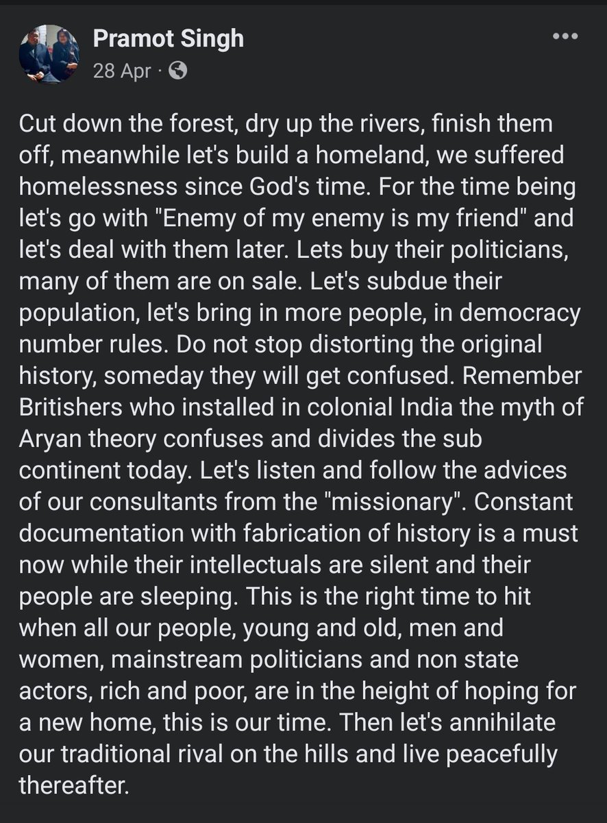 paulphoenix1985's tweet photo. A leete from the leader of the Meitei group in Manipur.
#ManipurViolence https://t.co/hAbFcFPZyt