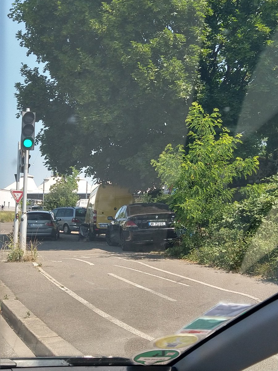 Bonjour 
@strasbourg
 , alors comme ça on peut garer 5 ou 6 véhicules n'importe où, au bord de la route ?
Tous assurés, à jour de contrôle technique et vignette crit'air OK, évidemment... ?
Feu direction marché gare sous le bidonville