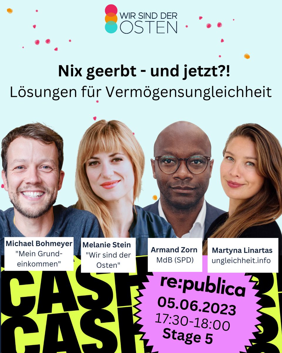 Heute ist es endlich so weit! Unsere Session auf der @republica wurde sogar nochmal um eine halbe Stunde verlängert 🤩 Kommt vorbei, 17:30 Uhr gehts los!