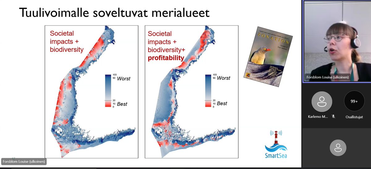 Meneillään olevia merituulivoimahankkeita sekä tutkimustietoa tuulivoimarakentamisen vaikutuksesta meriluontoon esiteltiin. Kolmituntisen seminaarin päätti katsaus #merialuesuunnittelu´sta. Suuret kiitokset järjestäjille tästä tarpeellisesta tapaamisesta.
