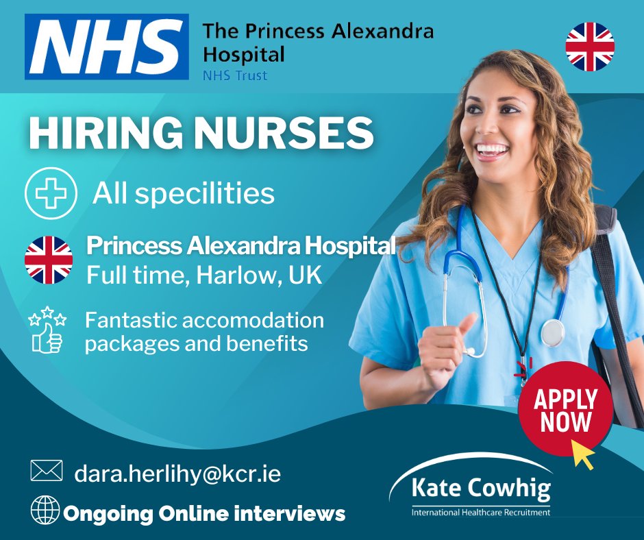 🩺 🇬🇧 Attention experienced Staff Nurses! 

ℹ️ kcr.ie/job/princess-a…

#NHSjobs #NHSnurses #healthcarerecruitment #katecowhigrrecruitment #KCRnurses