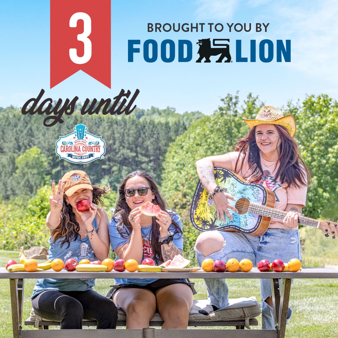 ONLY 3 DAYS AWAY! 

CCMF fans, catch us in the grocery aisle this week! Stop in and get all your groceries, CCMF supplies and more at our Official Grocery Store of CCMF, Food Lion! Catch them on-site everyday gifting fans with great giveaways and Food Lion gift cards.