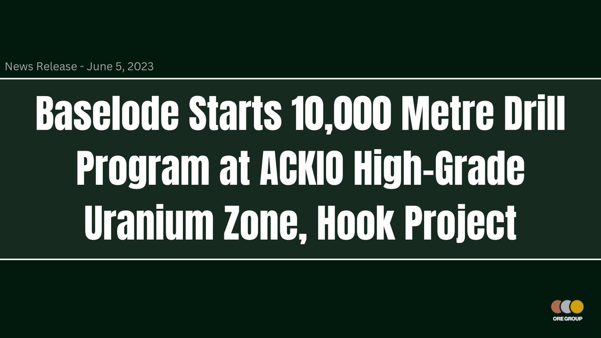 GeigerEnergy's tweet photo. βWeβre very excited to get back to Hook. With a successful financing behind us, we are well-positioned to advance ACKIO.β James Sykes, CEO.
Full release here π https://t.co/mdGqmqA3fo
$FIND #Uranium #ACKIO https://t.co/jlPR0BgbRK