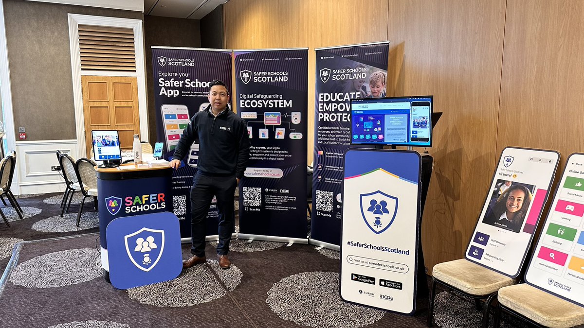 All setup and ready to introduce our Digital Safeguarding Ecosystem in partnership with @ZurichMunicipal. Joe and Colin will be demonstrating our #SaferSchoolsScotland App to over 20 Local Authorities today at the <a href="/GoogleForEdu/">Google for Education</a> &amp; <a href="/digilearnTHC/">Highland Digital Learning</a> event in Inverness. #LeadingTheWay