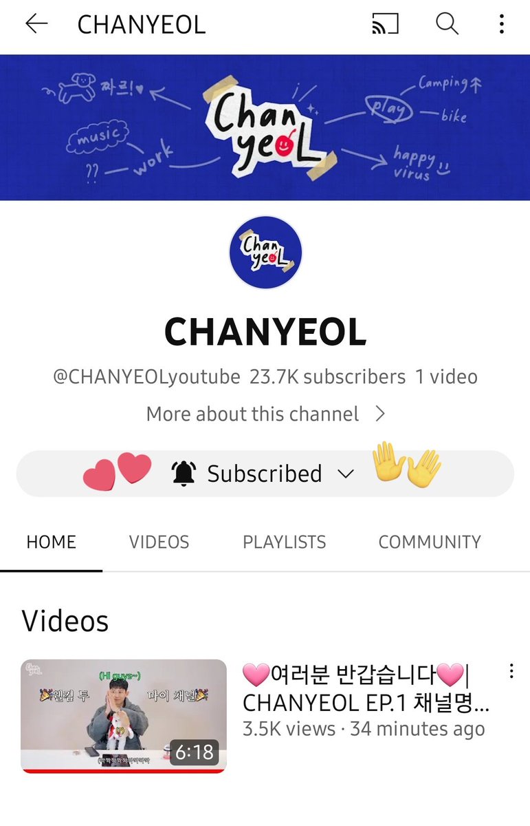 ChanLoey99's tweet photo. #Chanyeol With a New Channel 💕💕💕💕💕
#CHANYEOL #찬열 https://t.co/FYe7bojbAt