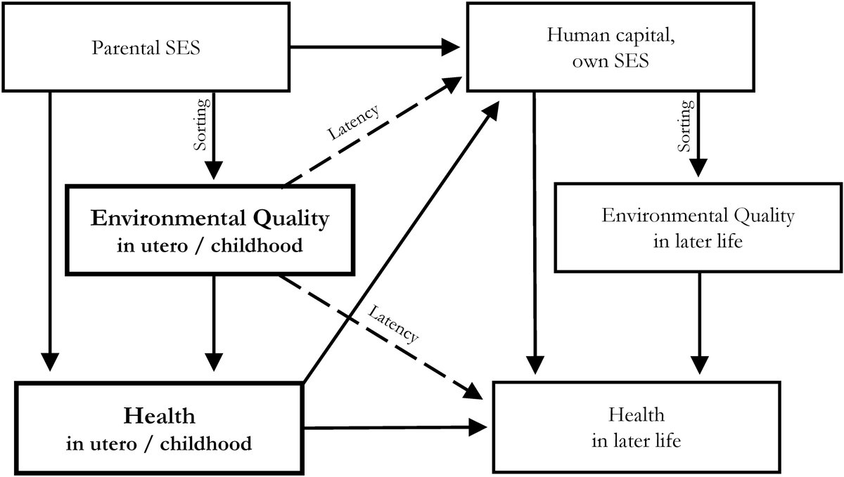 Are you interested in environmental and health inequalities and how they relate across the life course? In a new handbook chapter, @jpheisig and I review conceptual challenges and empirical work on the health impacts of #pollution #greenspace #heat and #noise 1/2