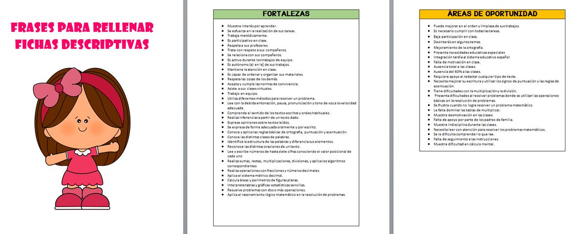 orientandujar's tweet photo. Compañeros maestros en esta ocasión les compartimos la siguiente estrategia didáctica “Cuadernillo De Frases Para Rellenar Fichas Descriptivas” la cual tiene por competencia, reportar los avances de los estudiantes. #DESCRIPTIVAS #fichas #Findecurso
https://t.co/CQF6FscVkF https://t.co/PBiyw1aTOB