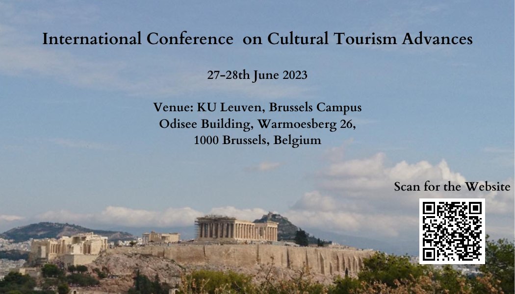 Be.CULTOUR is co-organising a International Conference on Cultural Tourism Advances on 27-28 June 2023 at KU Leuven, Belgium, together with other EU funded H2020 projects on Cultural Tourism International Conference on Cultural Tourism Advances (kuleuven.be).
