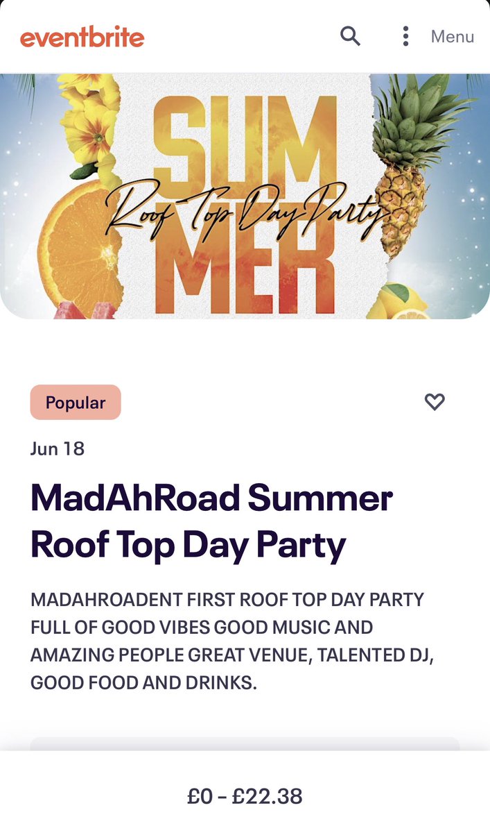 HAVE YOU GOT YOUR TICKET TO MY NEXT EVENT? 👀

🎉 SUMMER ROOF TOP DAY PARTY 🎉 

13 DAYS LEFT | BIG DAY PARTY VIBES ☀️

              TICKETS FROM 
💥 MADAHROADENT.COM 💥