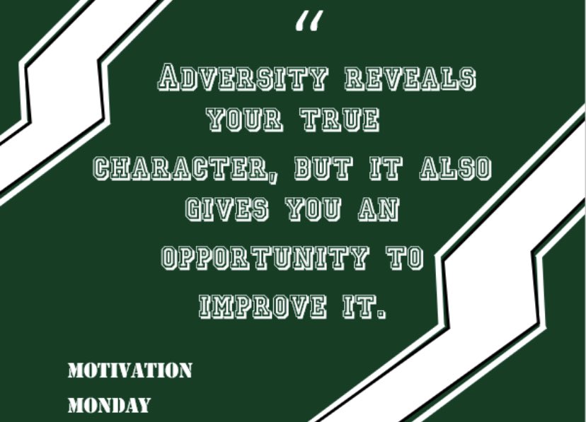 Motivation Monday - self reflect and improve #adversity #character #selfreflection #improve #motivationmonday #mondaymotivation #GreenKnightsALLin #safetycamp #springball