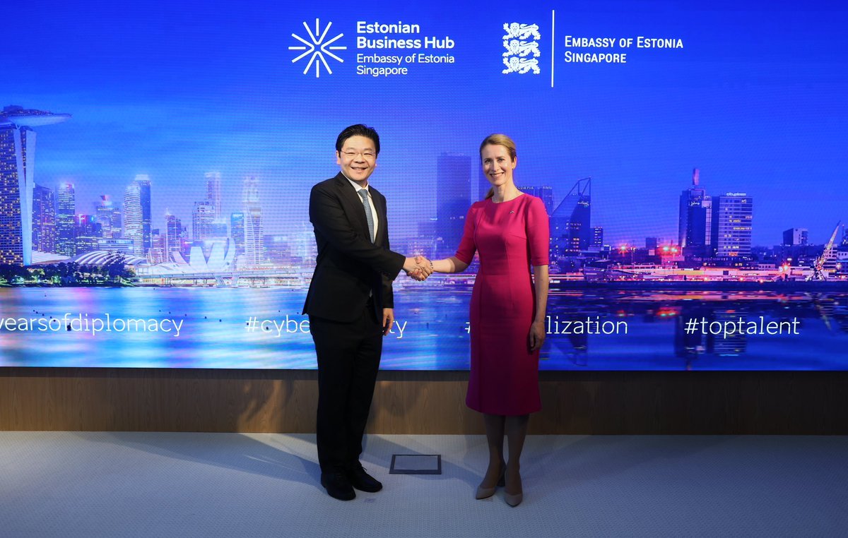 Lawrence Wong (@lawrencewongst) on Twitter photo SG & Estonia are far apart geographically but we share many similarities. We embrace & leverage technology to upgrade our respective economies & create good jobs for our people. Onwards to greater bilateral relations & congrats on your new Estonia Embassy in SG <a href="/kajakallas/">Kaja Kallas</a> SG & Estonia are far apart geographically but we share many similarities. We embrace & leverage technology to upgrade our respective economies & create good jobs for our people. Onwards to greater bilateral relations & congrats on your new Estonia Embassy in SG <a href="/kajakallas/">Kaja Kallas</a>