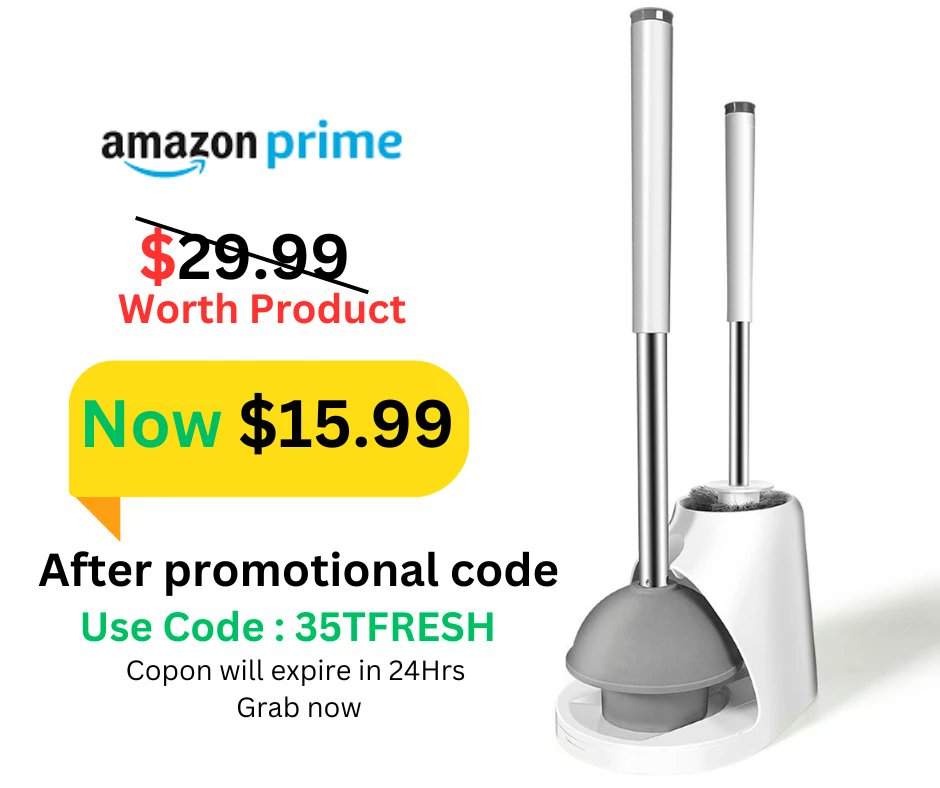 _true_fresh's tweet photo. TRUE FRESH Toilet brush &amp; plunger on Amazon
Use CODE: 35TFRESH
Get 30% off and Buy Now.
https://t.co/j6GgyFGJ1X https://t.co/WOEvyUtX1q
