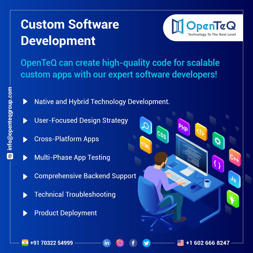 openteq_'s tweet image. Are you seeking to create innovative products and applications by harnessing cutting-edge technologies?
To discuss your app goals right away, send us an email at info@openteqgroup.com.
Register here📷: bit.ly/3LhdWUG
#OpenTeQ #webappdevelopmentcompany #development