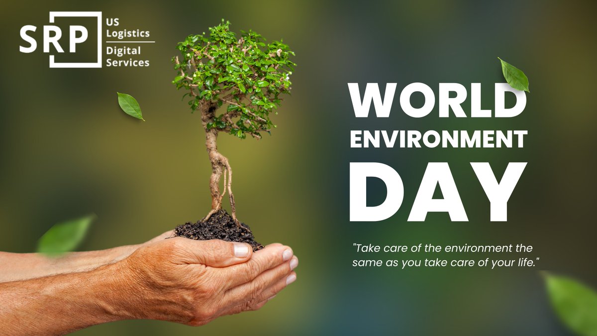 srpuslogistics's tweet photo. Embrace the power of green, it's World Environment Day! 🌿 Let's unite and make a difference for our planet. 🌎

#WorldEnvironmentDay #EnvironmentMatters #happyenvironmentday #worldenvironmentday #gogreen #savetheearth #srp #srplogistics #like #follow #business https://t.co/bUjXVcX3Rf