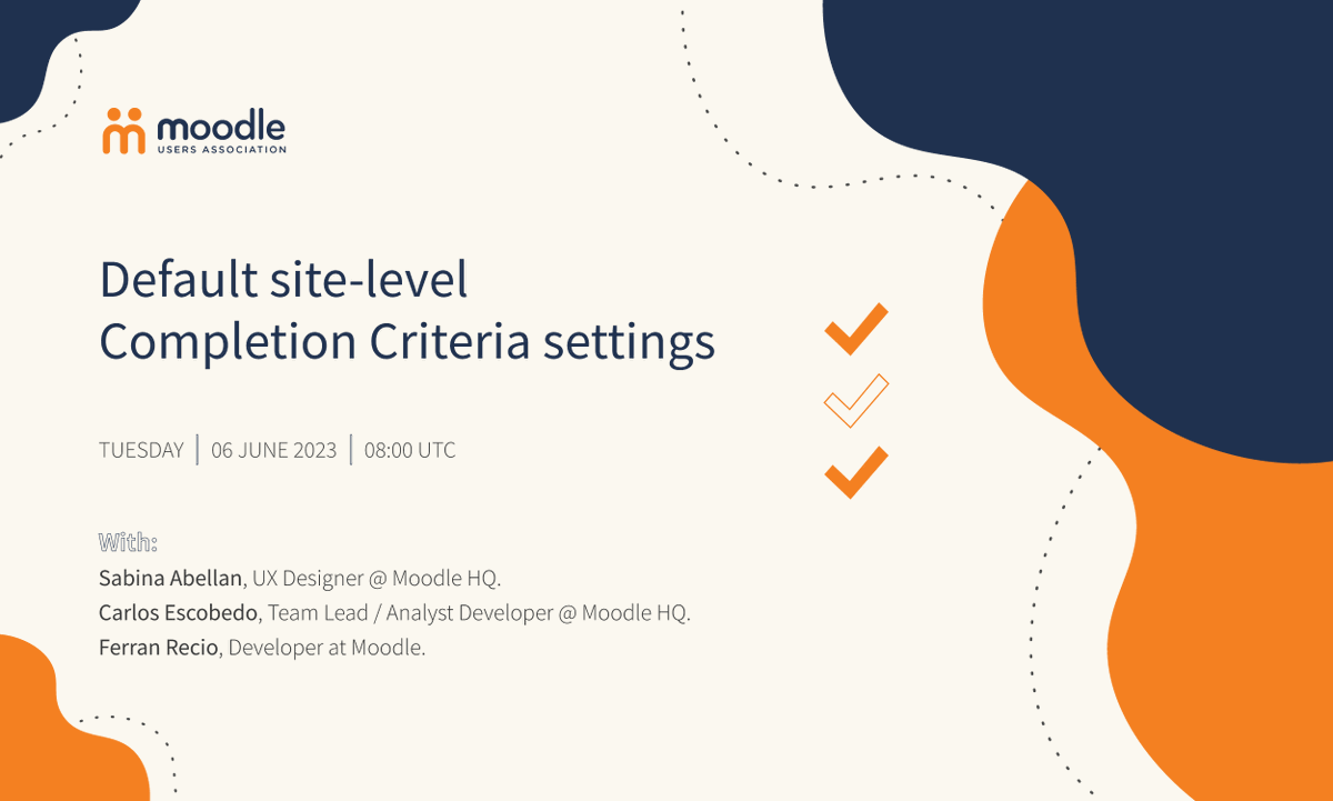 Join us tomorrow as @Moodle HQ presents and discusses the design concept for the winning project from the previous project cycle! 

Tomorrow, Tuesday, 6th June at 8:00 UTC. Don't miss it! 

#moodle #elearning #MUATownHall