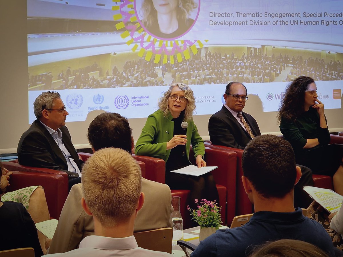 GENetwork's tweet photo. @UNEP_Europe @IUCN @brsmeas @wbcsd @TESSForum @ciel_tweets @UNCTAD @genevacitieshub @wto @ilo @Geneve_int @IUCN_Plastics @cymgunep @DrMariaNeira @MariaDanielaGF @zuhairkowshik @CarolynDeere @Davzoul @dwaughray @rolphpayet @KreilhuberA @SRtoxics @UNEP @FranceONUGeneve @Manuedel1 @Ecologie_Gouv @WHO @Ecuador_OMC "For too long, plastics is seen as a waste problem. It is time to realize #plasticpollution threatens lives and the environment."
Emphasizing #RighttoEnvironment, Peggy Hicks of @UNHumanRights shows a #humanrights-based thinking provides a roadmap that puts people at the center. https://t.co/dinkscJxcx