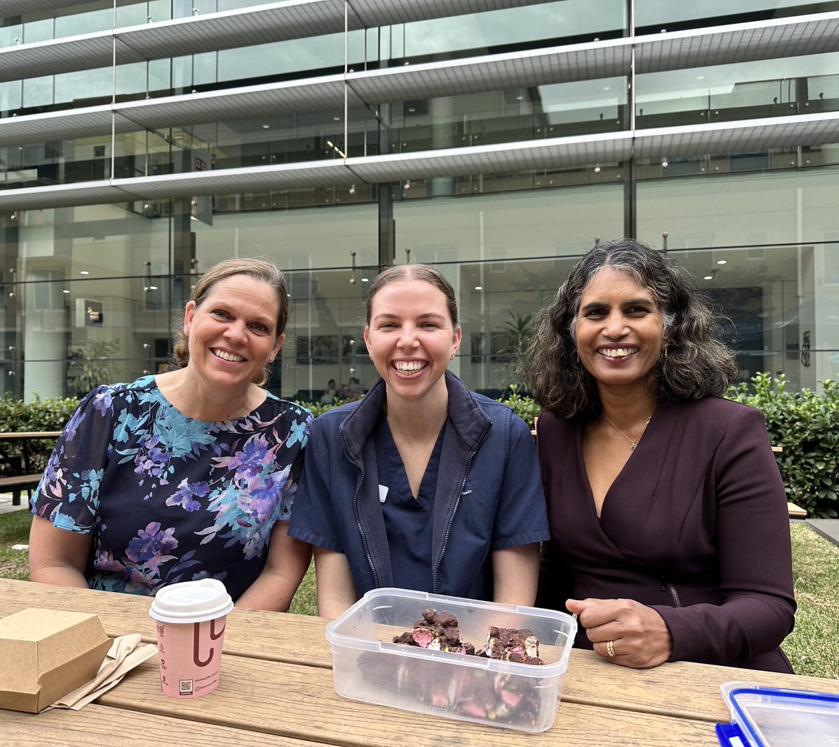 Shalini Vinod (@shalinivinod13) on Twitter photo Welcoming our #gerionc nurse Katie with Rocky Road. Excited to start nurse led model of care for older patients with #lungcancer <a href="/NicoleHKnox/">Nicole Knox</a> <a href="/DrLouiseHickman/">Prof Louise Hickman</a> <a href="/meera_agar/">Meera agar</a> <a href="/PollyDufton/">Polly Dufton (she/her)</a> @gemmamcerlane <a href="/SWSLHD/">South Western Sydney Local Health District</a> Welcoming our #gerionc nurse Katie with Rocky Road. Excited to start nurse led model of care for older patients with #lungcancer <a href="/NicoleHKnox/">Nicole Knox</a> <a href="/DrLouiseHickman/">Prof Louise Hickman</a> <a href="/meera_agar/">Meera agar</a> <a href="/PollyDufton/">Polly Dufton (she/her)</a> @gemmamcerlane <a href="/SWSLHD/">South Western Sydney Local Health District</a>