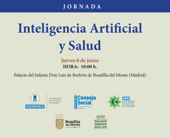 Este jueves estaré en la jornada de "Inteligencia Artificial y Salud" hablando de reposicionamiento de fármacos basado en datos y donde también presentaré la <a href="/SIABiomed/">Sociedad Española de IA en Biomedicina</a>. Cualquiera interesado puede acudir presencialmente o inscribirse online: eventos.upm.es/89764/detail/c…