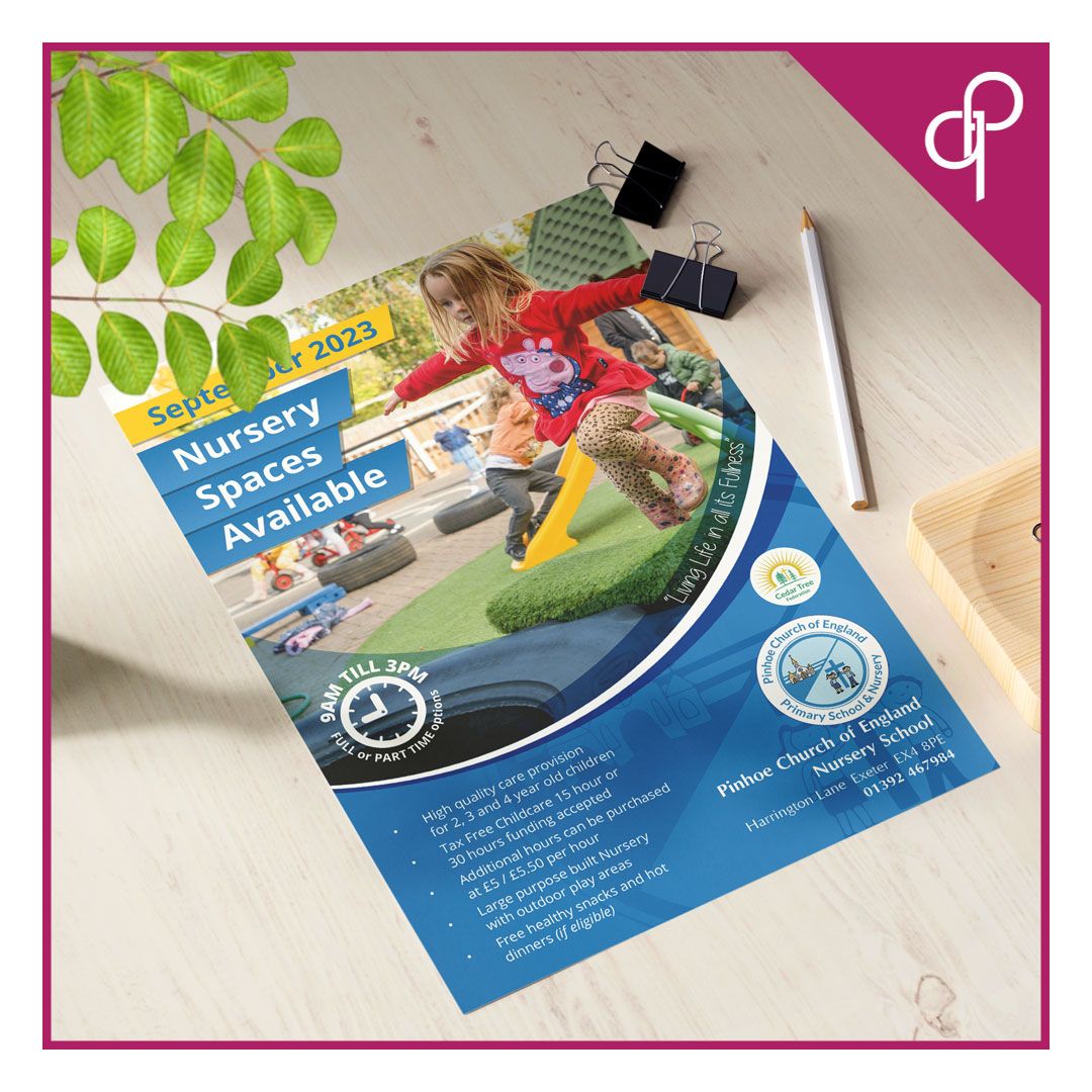 QuickPrintUK's tweet photo. #Pinhoe Nursery &amp; Primary School were looking for some leaflets to raise awareness of their term #spaces in #PinhoeNursery. We took their brief, logo &amp; images &amp; produced this leaflet.

Our Design team can do the same for you: https://t.co/kiavBxmTTn
 
#DesignandPrint #DevonDesign https://t.co/EHODlHJM1a