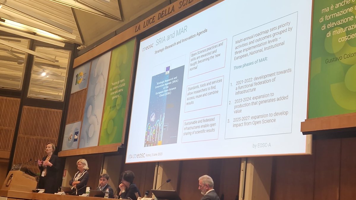 Skills4Eosc's tweet photo. Ute Gunsenheimer, @eoscassociation secretary general presents the key elements of #MAR: #skills are key for #OpenScience to become the new normal #itaeosc #EOSCTripartite https://t.co/AOGc3rFYbt
