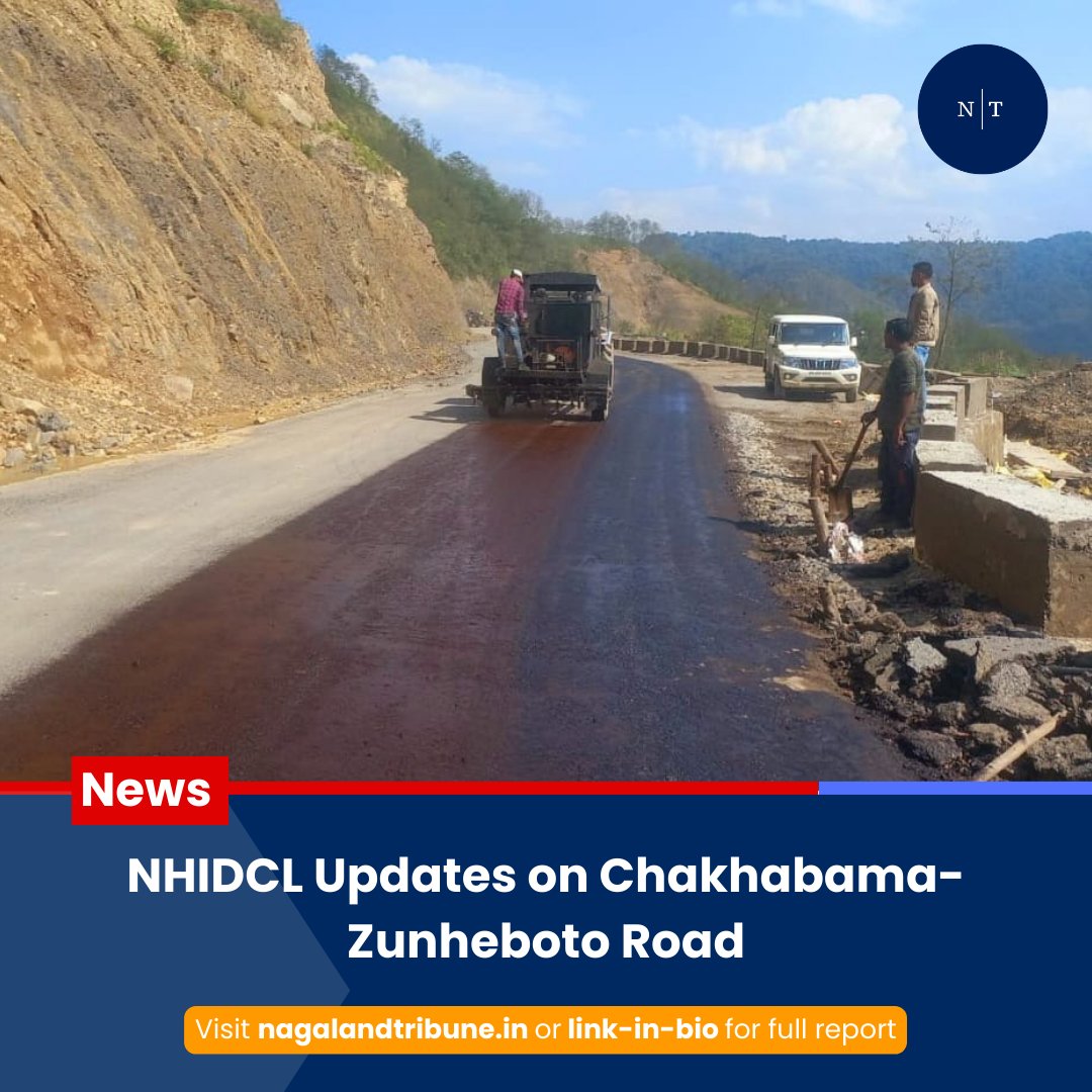 NagalandTribune's tweet photo. NHIDCL Updates on Chakhabama-Zunheboto Road
@nhidcl
@MyGovNagaland
#Chakhabama #Zunheboto #NHIDCL #Construction #2lane #Nagaland #NagalandTribune https://t.co/GyrWl2SpCt