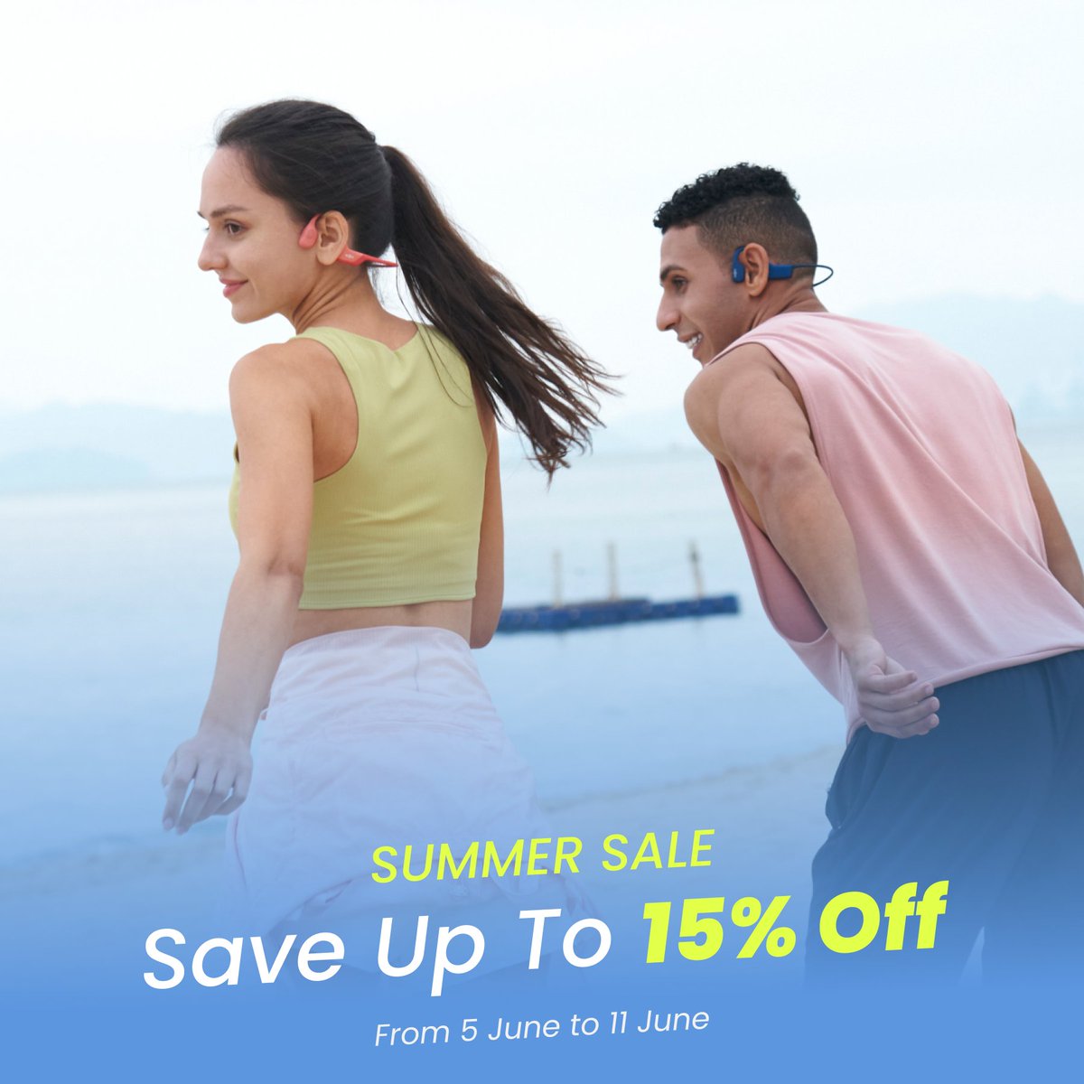 Summer's finally here and what better way to enjoy those warm days than with a good set of headphones? Get 15% off on our headphones and kickstart your summer soundtrack today! Link: uk.shokz.com/pages/2023summ… #shokz #headphone #summer
