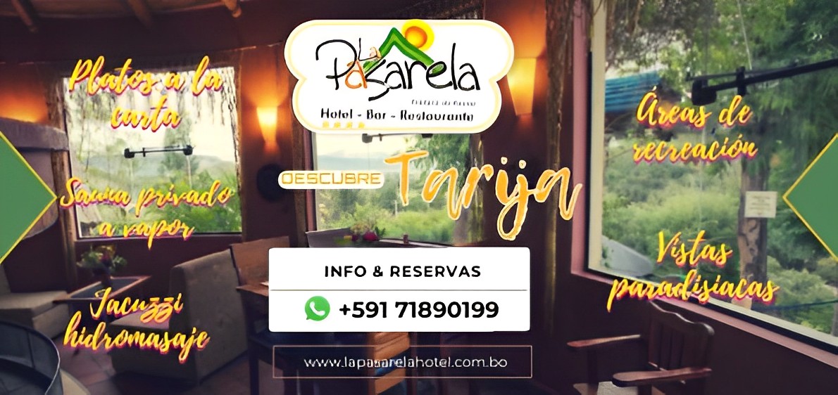 la_pasarela's tweet photo. Para vivir una experiencia inolvidable en el valle tarijeño, la mejor alternativa de hospedaje es Hotel La Pasarela, un sitio donde disfrutarás de un servicio de alta calidad con la sensación de estar en tu propio hogar.

Tlf: +591 71890199

Sitio web: 
https://t.co/0WdPBNwdb9 https://t.co/EWOuPWXvc6