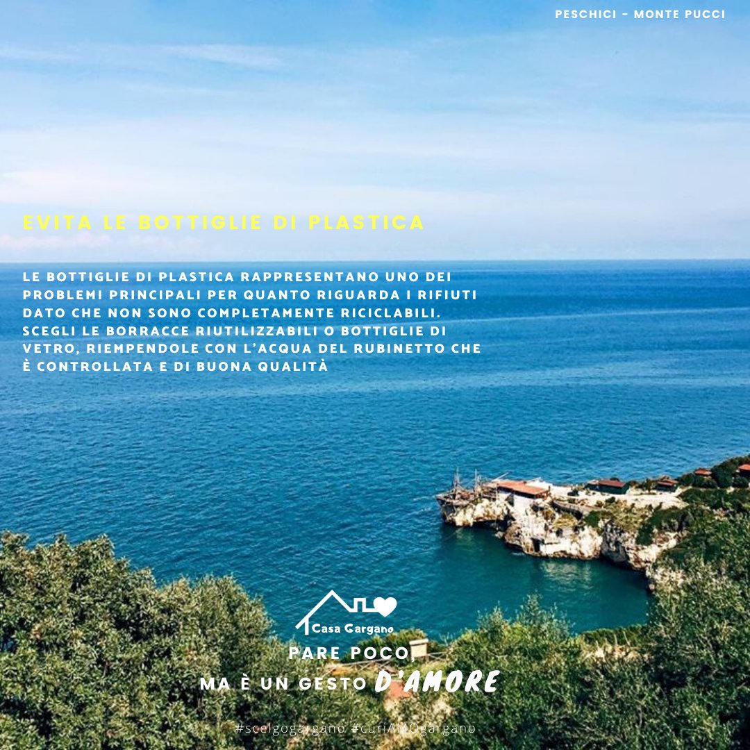 Oggi è la Giornata Internazionale dell'ambiente e noi vi ricordiamo i nostri consigli, gesti semplici ma di amore verso l'ambiente, a partire dal nostro territorio.
𝑃𝑎𝑟𝑒 𝑝𝑜𝑐𝑜 𝑚𝑎 𝑒̀ 𝑢𝑛 𝑔𝑒𝑠𝑡𝑜 𝑑'𝑎𝑚𝑜𝑟𝑒
#casagargano #WorldEnvironmentDay2023 #5giugno