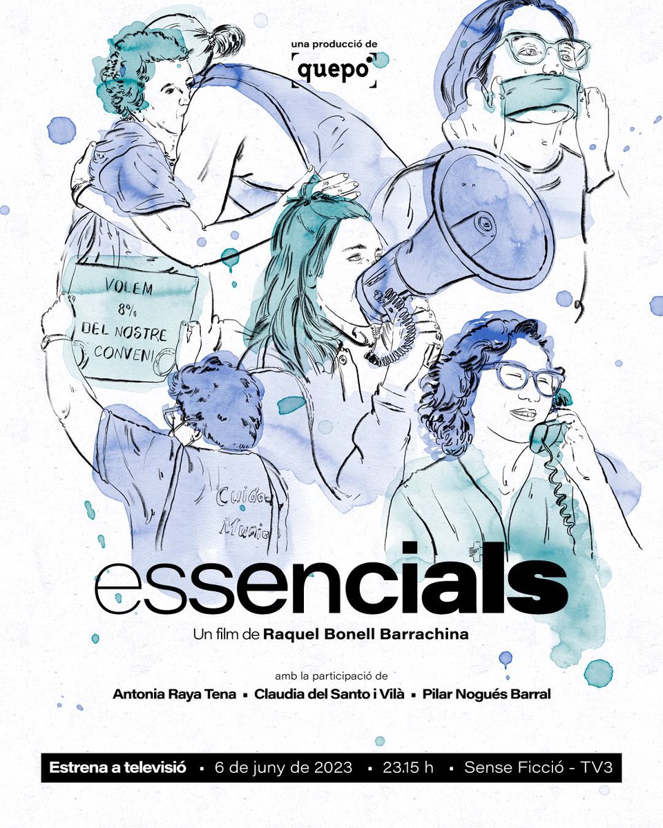 D O C U M E N T A L 📽️II
Demà a les 23:15h <a href="/senseficcio/">Sense ficció</a> <a href="/tv3cat/">TV3 és ara @Som3Cat</a> estrena el documental que les compis de <a href="/quepo_org/">Quepo</a> han fet sobre les lluites en la sanitat. Hi surten <a href="/RayaTena/">Antonia Raya Tena</a>, <a href="/SindicatoSad/">Sindicato S.A.D. de Cuidadoras Profesionales</a> i la Claudia del Santo.
Nosaltres ja l’hem vist i no us el podeu perdre!