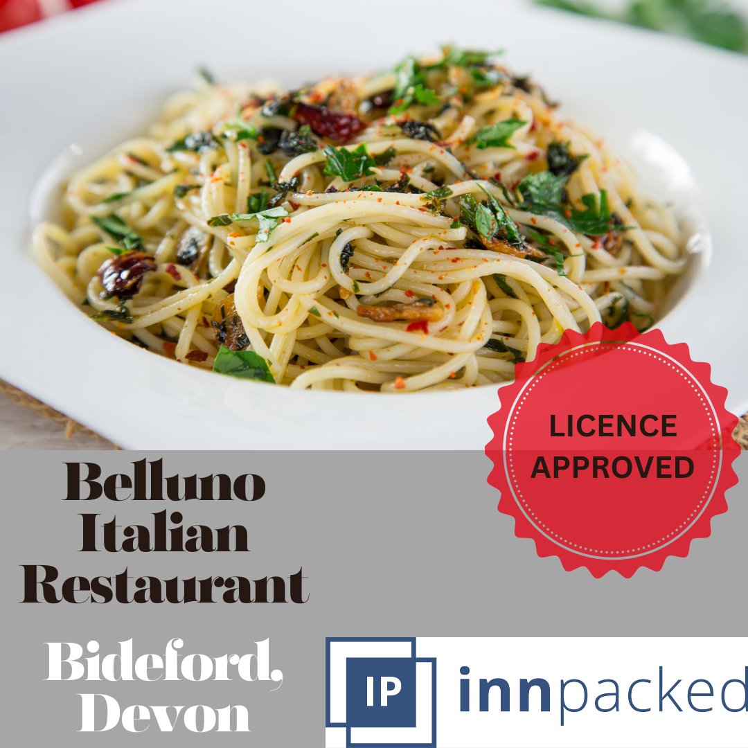 PREMISES LICENCE GRANTED!

Well done to our clients at Belluno Italian Restaurant in Bideford, Devon