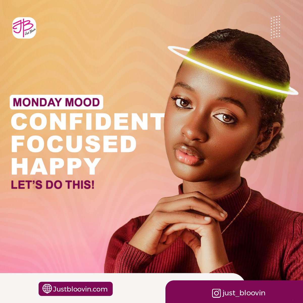 It’s a new week.

Let your mood for today be Confidence, Happiness and lastly, Be Focused.

#justbloovin #ibloov #mondaymood #newweek #silentdiscoheadset #360camera #photobooth