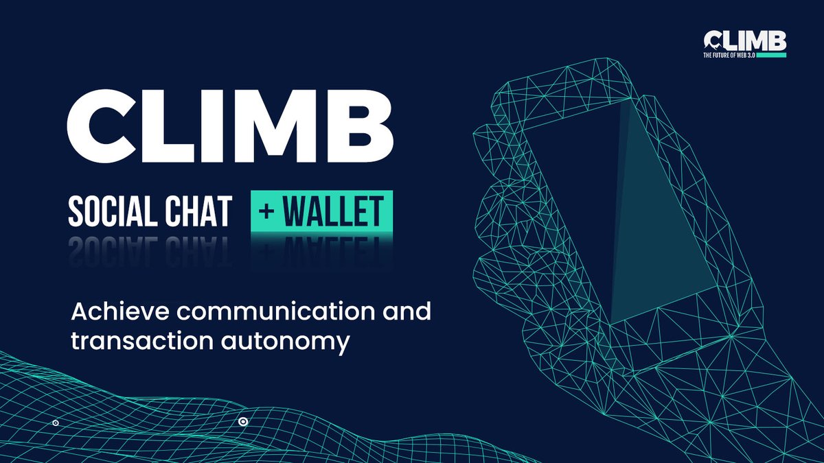 CLIMB_wbe3's tweet photo. 😎CLIMB is a cool decentralized wallet🔥
🔐It puts you in control of your data while giving you the chance to earn rewards through social interactions
#DeFi #SocialFi 

What are you waiting for? join us👇 https://t.co/422QNTQSSk