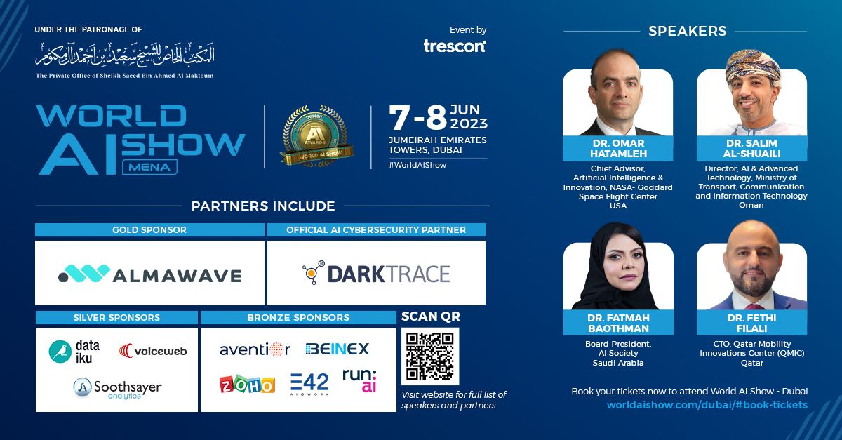 Enterprises accelerating AI Innovation in the MENA region

 World AI Show is set to take place on 7-8 June 2023 at the Jumeirah Emirates Towers in Dubai.

dxtalks.com/blog/media-eve…

#Dxtalks #Worldaidubai #worldaishow #worldai #ai #artificialintelligence