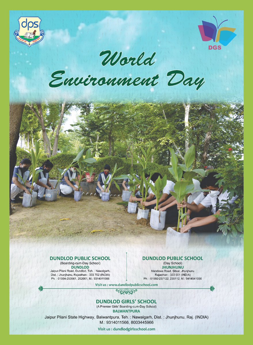 WORLD ENVIRONMENT DAY 🌱🌤️🌍

#WorldEnvironmentDay #ClimateAction #NatureConservation #WED2023 #GoGreen #ProtectOurPlanet #EcoFriendly #SustainableLiving #SaveOurPlanet #BeatPlasticPollution #GreenFuture #CleanEnergy