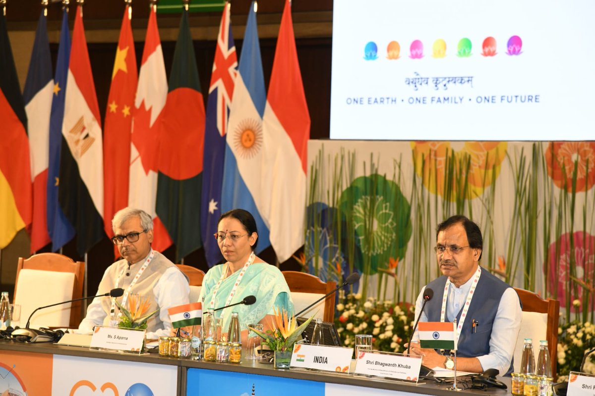 MoHFW_INDIA's tweet photo. In her opening remark at the inaugural session of the side event of the #G20India 3rd HWG meeting on 'Strengthening Global Collaboration Network on Research and Development in Medical Countermeasures', Ms. S Aparna, Secretary, Department of Pharmaceuticals, highlighted the importance of R&D in Medical Counter Measures with a focus on future health emergencies. She noted that a comprehensive and coordinated approach towards R&D in Vaccines, Therapeutics, and Diagnostics provides a framework to address complex challenges that we face.

She underscored that "priorities and optimization are important as we explore opportunities of R&D in Vaccines Therapeutics and Diagnostics within the MCM framework". 

@PMOIndia @g20org