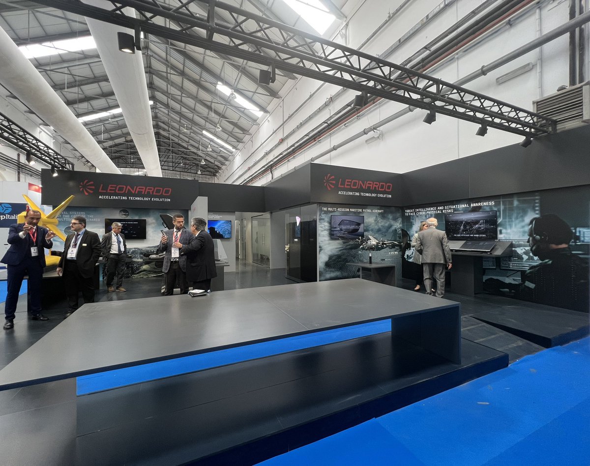NichoConcu's tweet image. #Seafuture2023 Bunch of Italian firms at La Spezia naval base showcasing products today. 
IDV - SuperAV equipped with Leonardo Hitrole
MBDA Italia - Teseo MK2,  Marte ER Aster B1 NT
Leonardo - C-27J MPA (marine patrol aircraft)