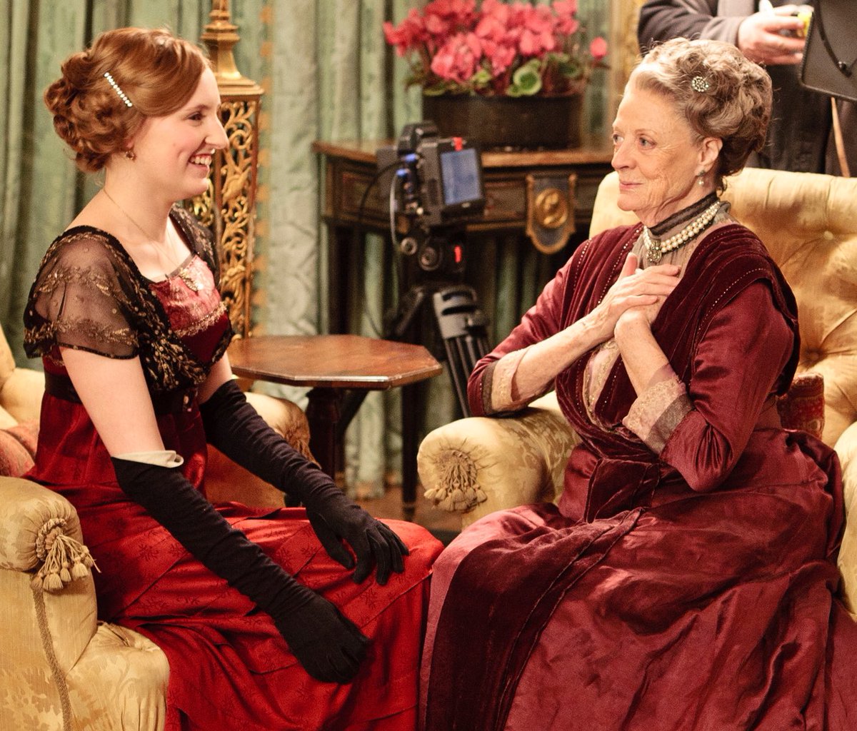 Laura Carmichael and Maggie Smith in #DowntonAbbey