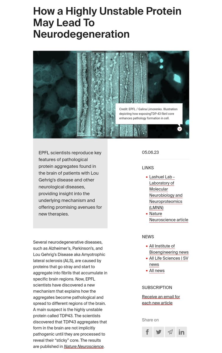 LashuelNeuroLab (@lashuellab) on Twitter photo Read the news coverage on our latest TDP-43 paper
<a href="/EPFL_SPS/">EPFL Promotion des sciences</a> <a href="/EPFL/">EPFL</a> <a href="/epflSV/">EPFL Life Sciences</a>
actu.epfl.ch/news/how-a-hig… Read the news coverage on our latest TDP-43 paper
<a href="/EPFL_SPS/">EPFL Promotion des sciences</a> <a href="/EPFL/">EPFL</a> <a href="/epflSV/">EPFL Life Sciences</a>
actu.epfl.ch/news/how-a-hig…