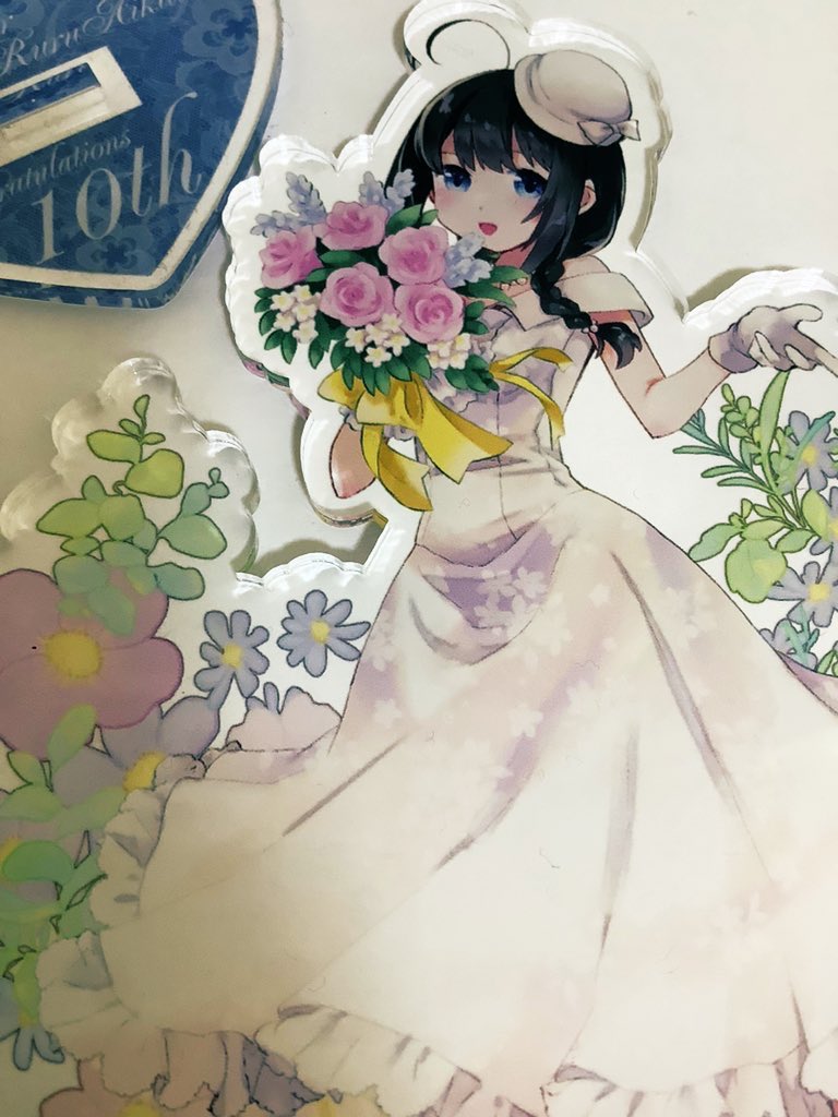 shigure (kancolle) 1girl dress solo bouquet braid flower gloves  illustration images