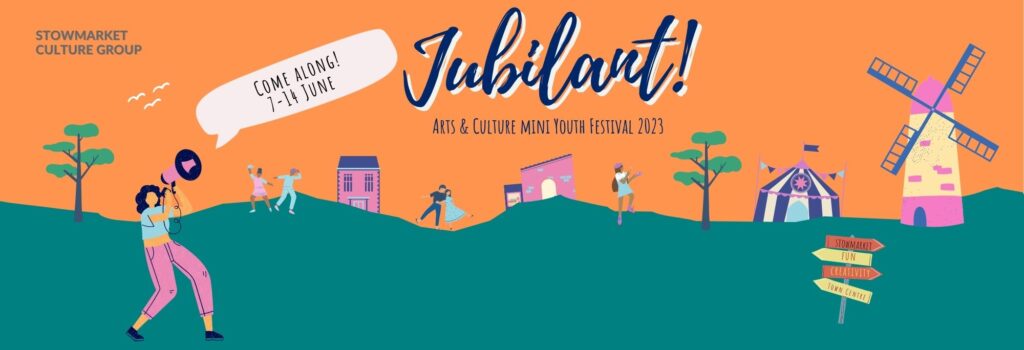 StowmarketTC's tweet image. From 7th-14th June, Jubilant! Festival will be happening around Stowmarket, with free displays of brilliant work and performance by local students at cultural venues.

 find out more: buff.ly/3BUv8JQ