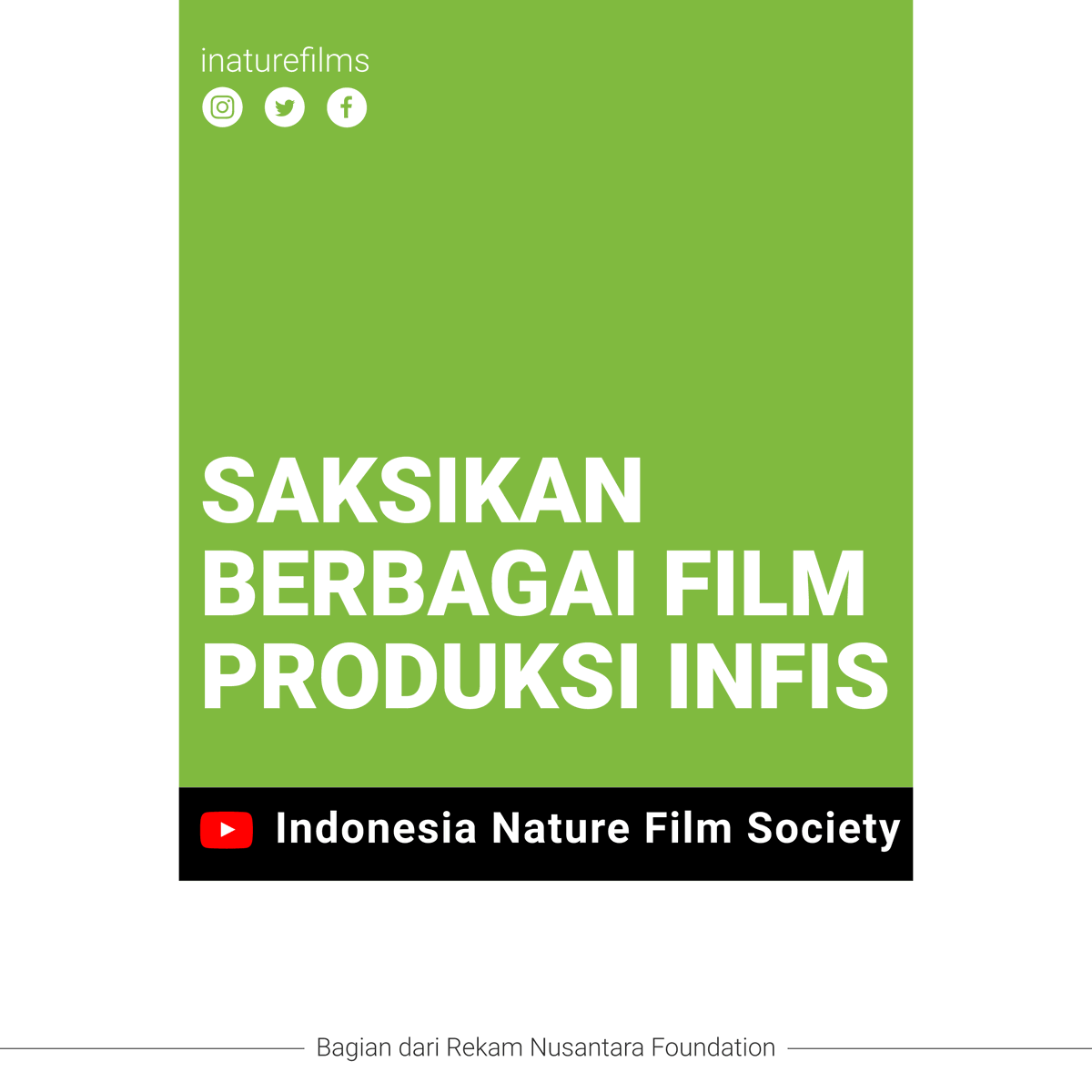 InatureFilms's tweet photo. Buat yang belum kenal, yuk sini merapat!

#INatureFilms #INFIS #RekamNusantara #FilmDokumenter #Indonesia https://t.co/htPBeemmIE