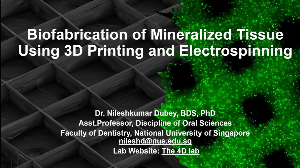 Time for lecture at Department of Mechanical and Automation Engineering, Indira Gandhi Delhi Technical University for Women.
#Biofabrication #3Dprinting #electrospinning #BONE #Dentin #Mineralized #Tissue