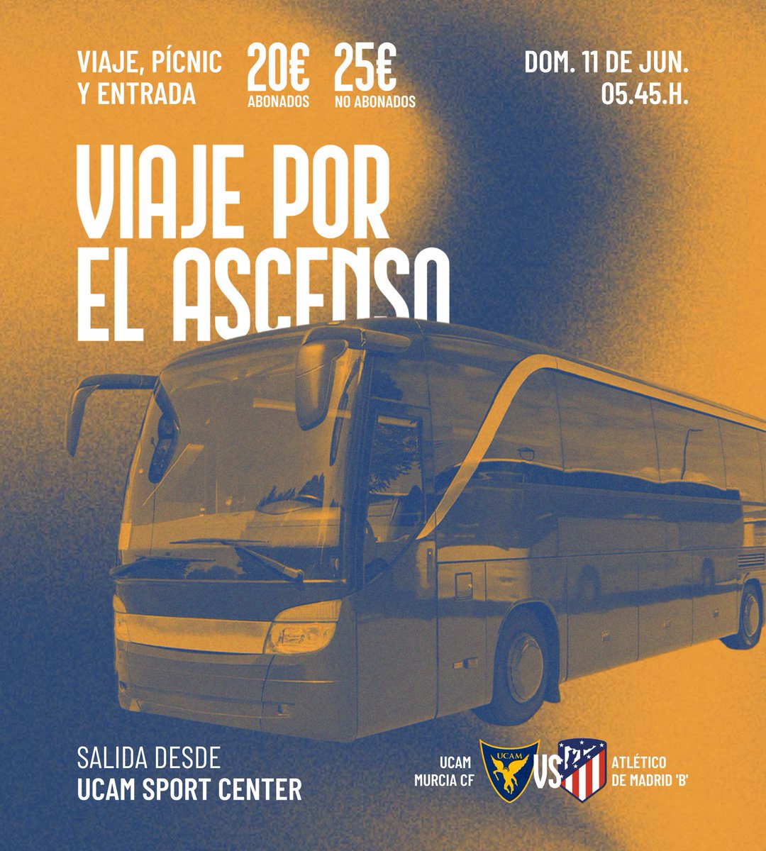🚍 Autobús 1: 𝐂𝐎𝐌𝐏𝐋𝐄𝐓𝐀𝐃𝐎.

⚠️ Recuerda que el plazo para apuntarte termina el miércoles 7 de junio a las 12h.

🙌🏻 ¡No te despistes!
