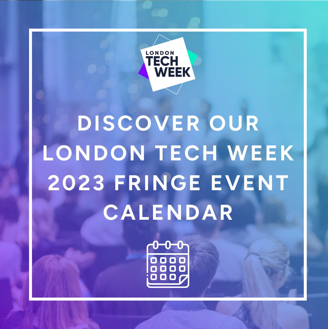 LDNTechWeek's tweet photo. As part of London Tech Week, we have over 60 fringe events taking place across the week π€©
Discover our fringe event programme here https://t.co/NFGGXAI2aO π
#FringeEvent #LondonTechWeek #LTW #LTW2023 #FringeEvents #TechEvent https://t.co/i2ImiTS9z6