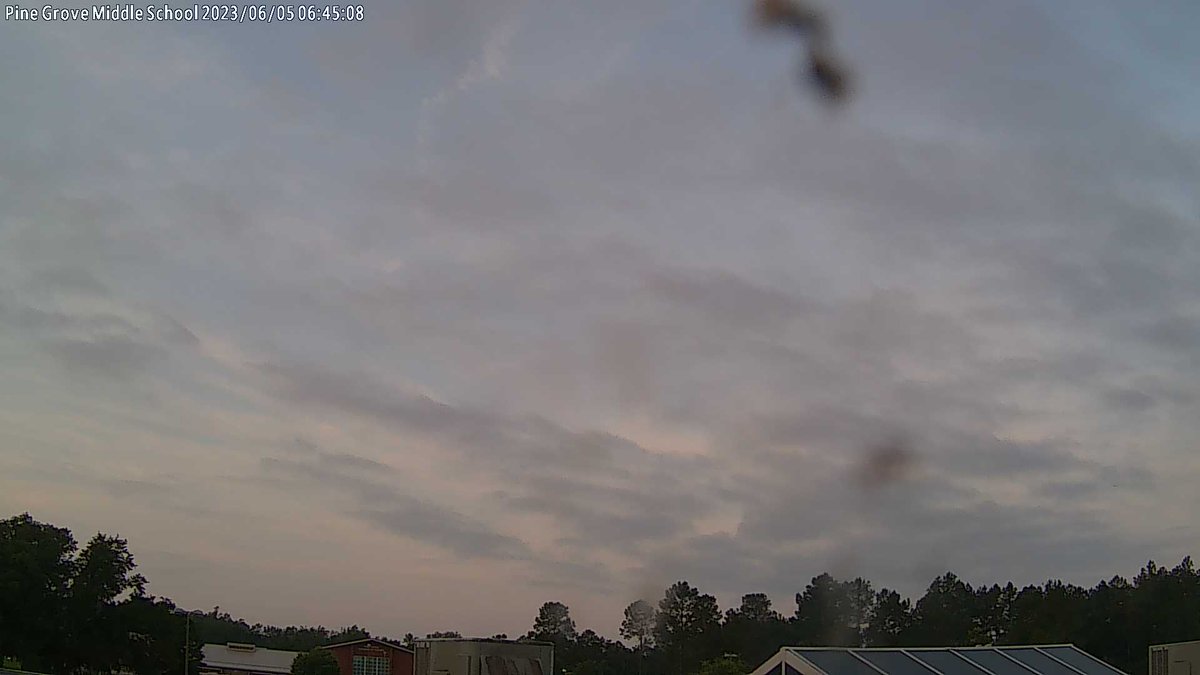 Pine Grove Middle School at sunrise and it's 63.7 F.