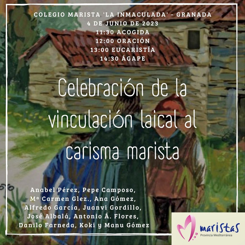 MaristasMediterranea (@maristasmedit) on Twitter photo Agradecidos y felices por esta buena noticia en #Maristas Mediterránea: 1️⃣1️⃣ Laicos Maristas han celebrado, reunidos en <a href="/MaristasGranada/">Maristas Granada</a>, su vinculación al carisma marista acompañados por el H. Provincial <a href="/aurelianogm/">Aureliano Garcia M</a>
#SomosMaristas 💜
#MaristasDeChampagnat ✝️ Agradecidos y felices por esta buena noticia en #Maristas Mediterránea: 1️⃣1️⃣ Laicos Maristas han celebrado, reunidos en <a href="/MaristasGranada/">Maristas Granada</a>, su vinculación al carisma marista acompañados por el H. Provincial <a href="/aurelianogm/">Aureliano Garcia M</a>
#SomosMaristas 💜
#MaristasDeChampagnat ✝️