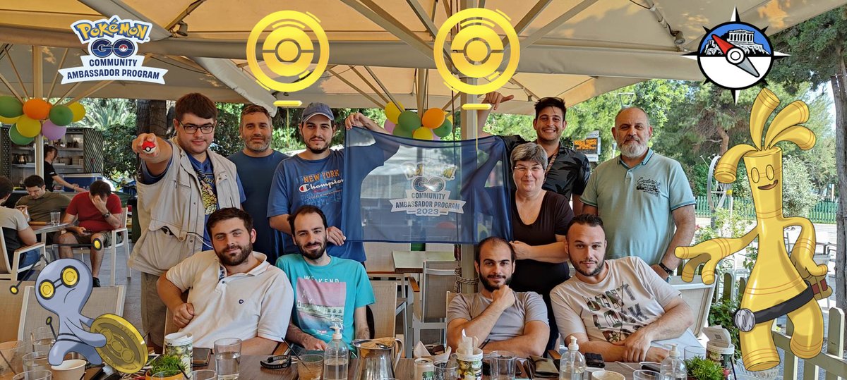 Our Golden Lures Party at Athens Greece 🇬🇷 during #PokemonGO Research for Gold Day was a big success with our community's favorite pvp youtuber <a href="/ganeto24/">Ganeto</a> visiting us and many #shiny catches for all trainers #PokemonGOApp #Ambassador