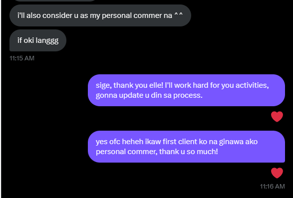 _solhelps's tweet photo. hahha sorry @ napindot ko imbis na # huhu
#alyscomms June 2
what: 3-paragraphs write-up activity
rate: 130 php
status: completed^^
This client of mine has been consistently returning to me for acad comms, and this time, she considered me to be her personal commissioner. 1/2 https://t.co/neF8uBkj5f